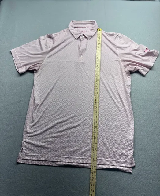 Johnnie Oh Golf Polo Shirt Pink Micro Dot Athletic Top