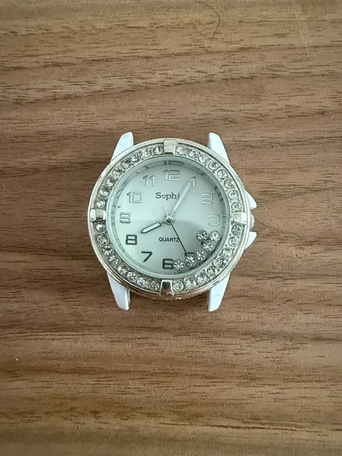 Collezio Sophie White Quartz Watch Floating Rhinestones Dial