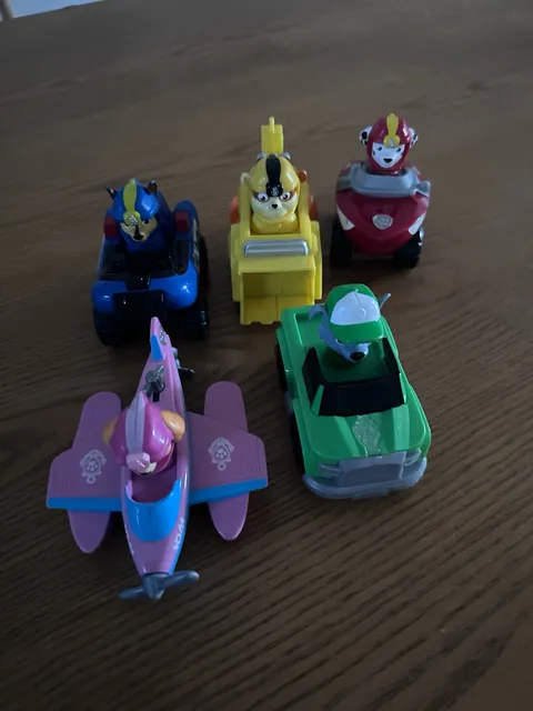 Paw Patrol Paw Racers Vehicle Toy Lot Of 5 Characters
