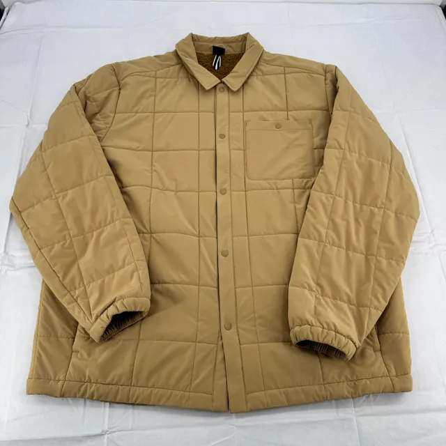 Under Armour Storm Quilted Sherpa Lined Jacket 2XL Tan Snap Shirt