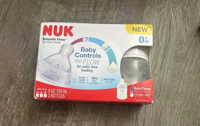 Nuk Smooth Flow Anti-Colic Bottle 5 oz 3 Pack 0m+ New