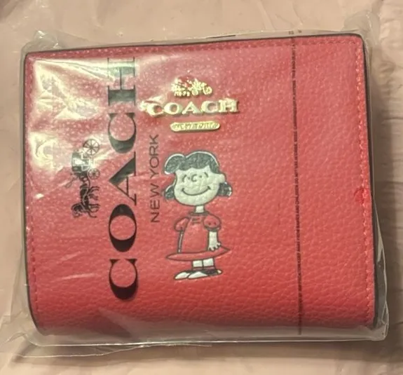 Coach Peanuts Lucy Pink Leather Wallet