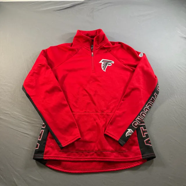 Atlanta Falcons Hands High NFL Quarter Zip Pullover Red Black Small