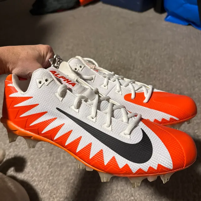 Nike Alpha Football Cleats White Orange 13