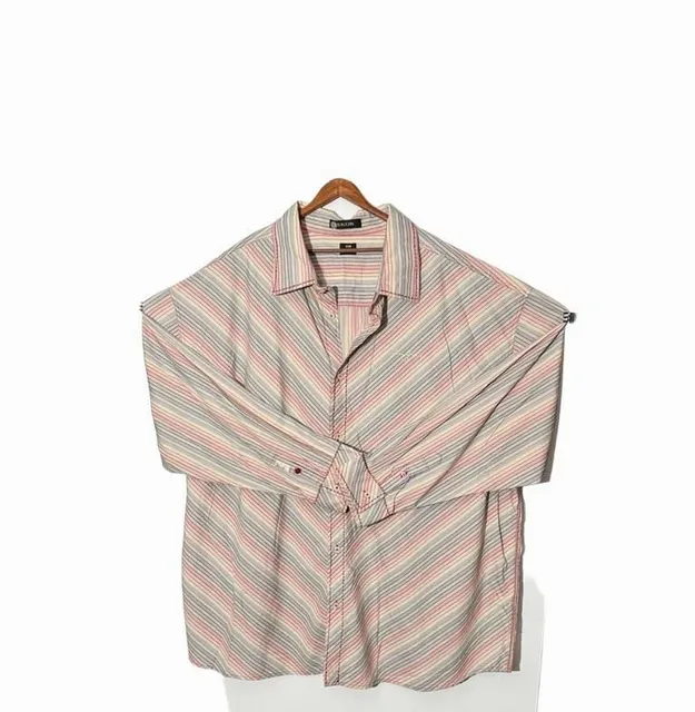 Sean John Long Sleeve Button Down Shirt Size 6XB Striped Cotton
