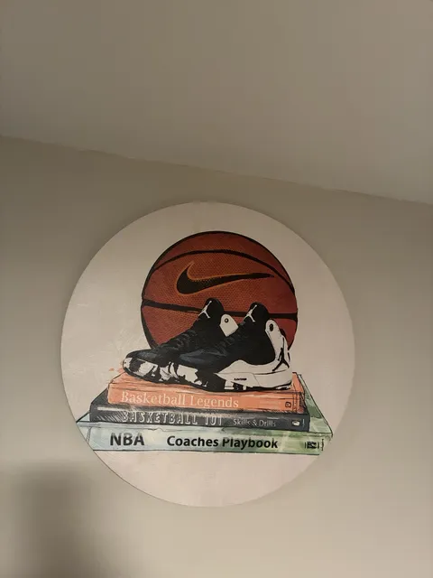 Nike Basketball Legends Round Canvas Wall Art