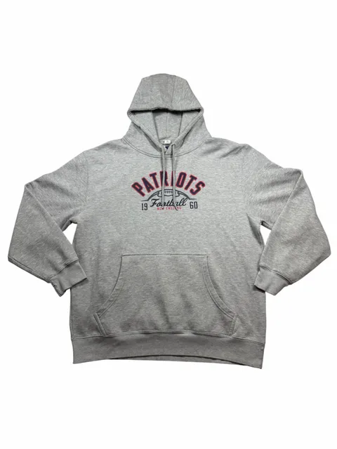 New England Patriots Starter Hoodie Mens XL Gray Pullover NFL Football
