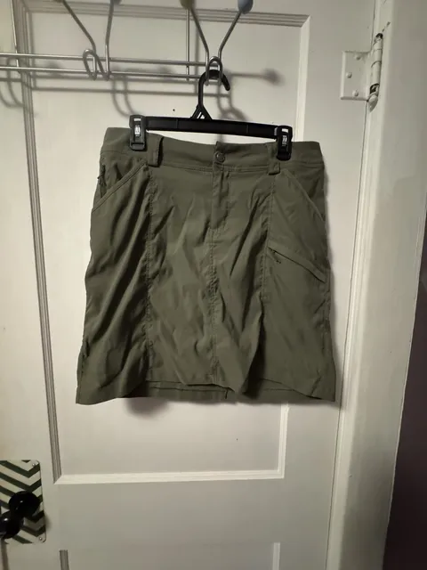 Duluth Trading Co. Skort Size 12 Green Nylon Spandex Outdoor