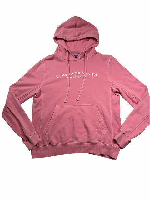 Vineyard Vines Martha’s Vineyard Hoodie Women’s M Pink Logo Pullover Sweatshirt