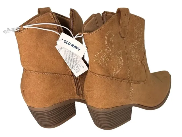 Old Navy Western Boots Size 9 caramelized toffee
