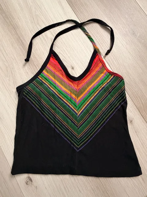 Lot Halter Top Size Medium Black Striped
