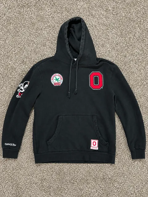 Mitchell & Ness Ohio State Buckeyes Hoodie Size L Black