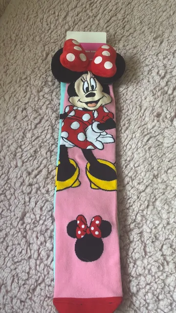 Disney Minnie & Mickey Mouse 3D Ears Crew Socks One Size