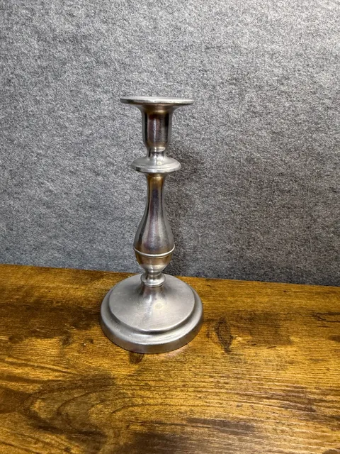 Wilton Armetale Metal Candlestick Holder Silver Finish
