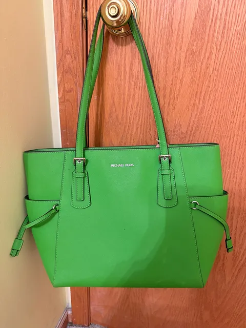 Michael Kors Jet Set Large Saffiano Leather Tote Bag Lime