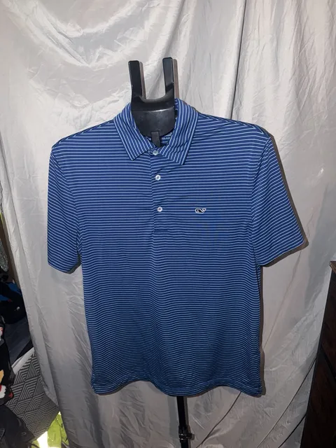 Vineyard Vines Bradley Stripe Sankaty Polo Size S Blue