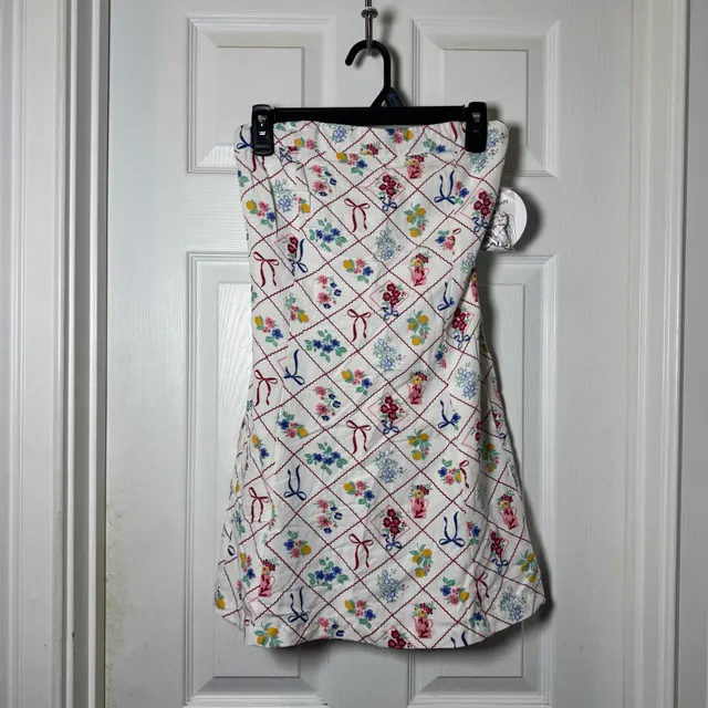 Jessica Simpson Mini Strapless Dress Floral