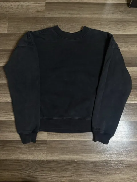 Hollister Vintage Wash Boxy Fit Sweatshirt Size S Mens Black Crewneck Pullover