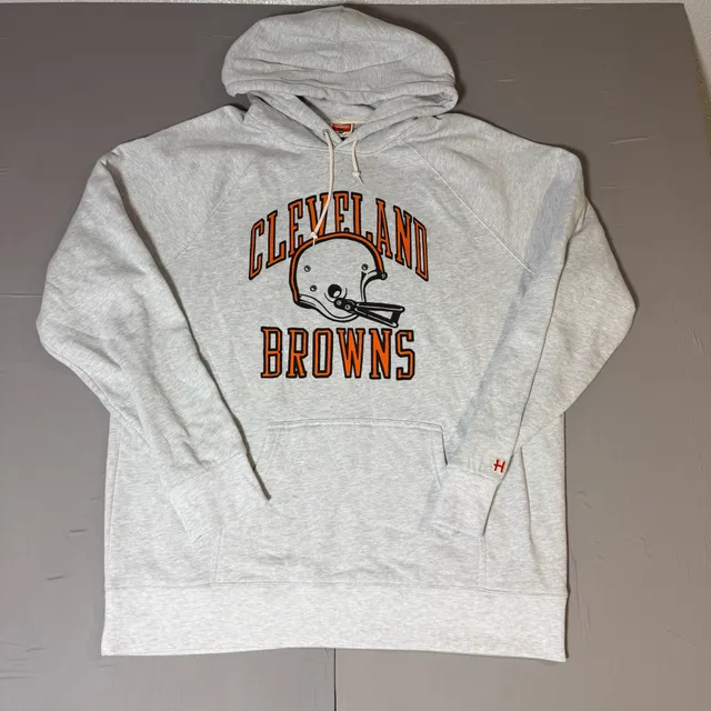 Homage Cleveland Browns Hoodie Size XXL Gray Pullover Sweatshirt