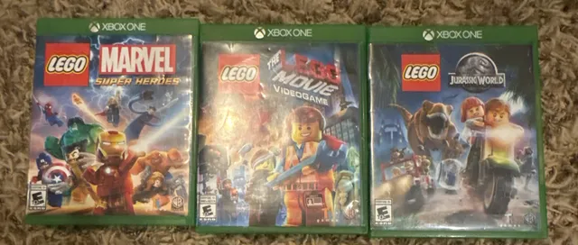 LEGO Xbox One Video Games Lot of 3 Marvel Super Heroes Movie Jurassic World