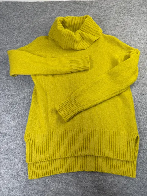 Bartolini Turtleneck Sweater Size XS Yellow Wool Cashmere Blend
