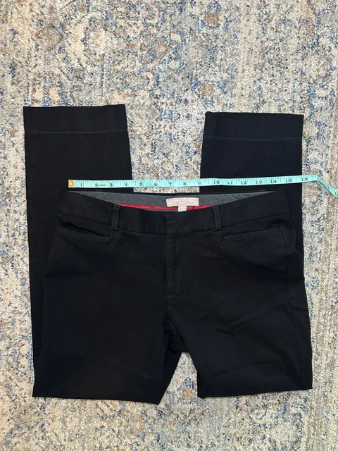 Banana Republic Sloan Pants Size 6P Black Petite Career Trousers