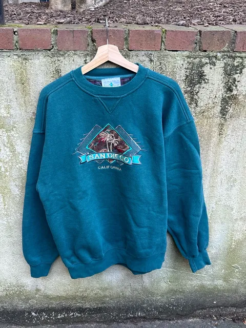 Image Wear San Diego California Sweatshirt Size Large Teal