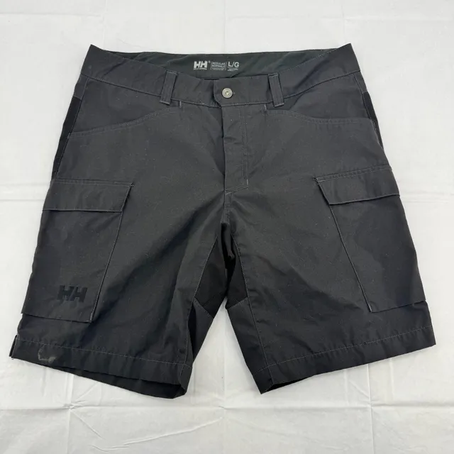 Helly Hansen Gorpcore Cargo Shorts Size L Black Quick Dry Outdoor