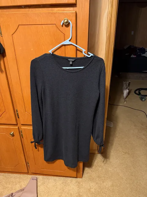 Banana Republic Black Tie Cuff Long Sleeve Dress Size XS
