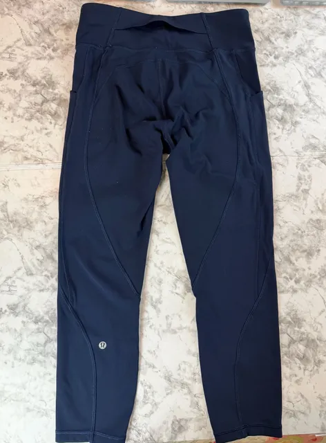 Lululemon Time To Sweat Crop Leggings True Navy