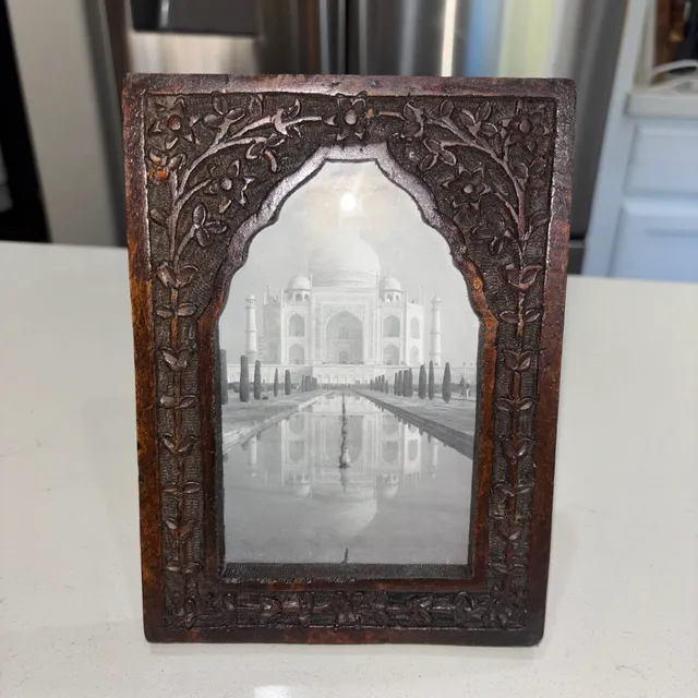 World Market Carved Wood Picture Frame Size 4 X 6 Dark Wood