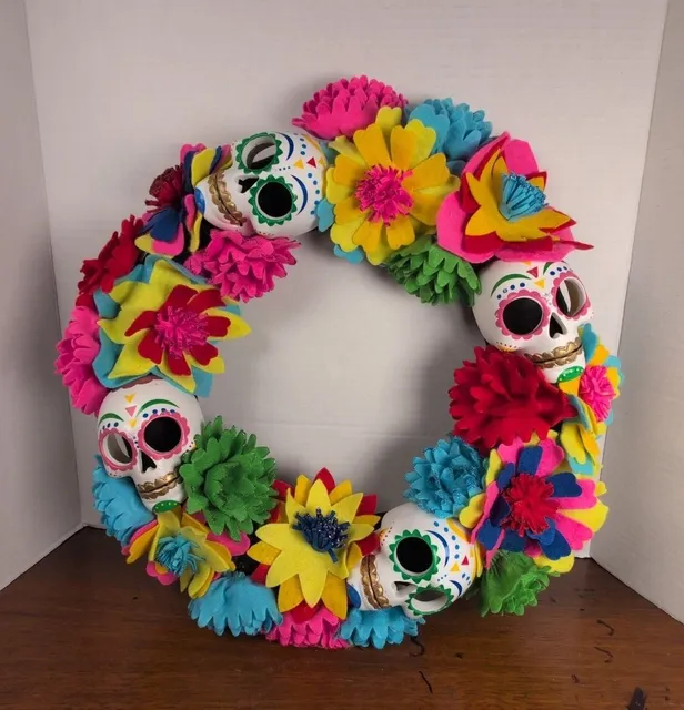 Target Dia de Los Muertos Sugar Skull Calavera Wreath
