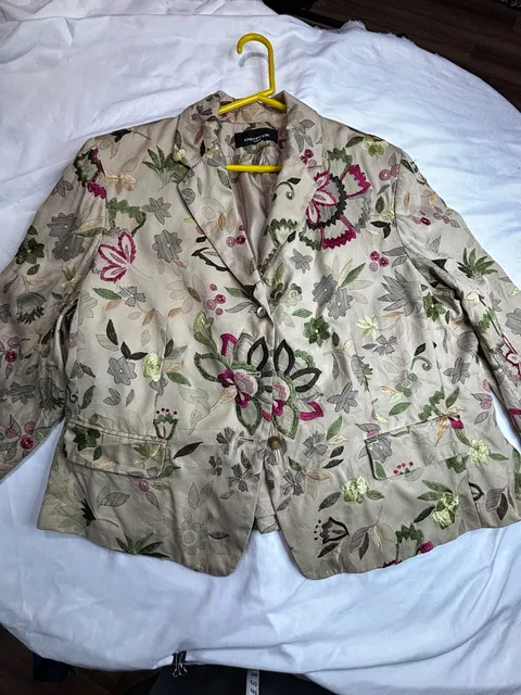 Jones New York Embroidered Floral Blazer