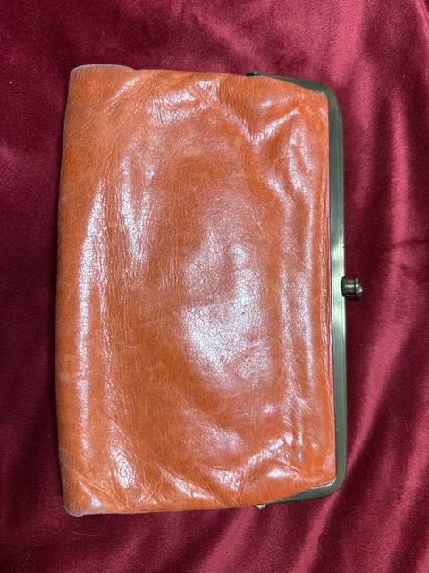 HOBO The Original Lauren Orange Clutch Wallet