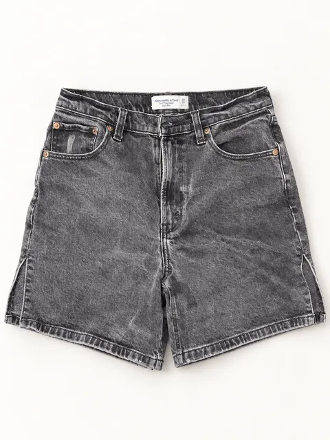Abercrombie & Fitch The 90s Dad Short Size 30/10 Black Denim
