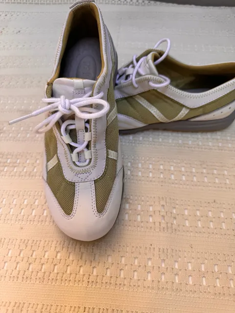 Privo Sneakers White Green Mesh Leather Casual Shoes