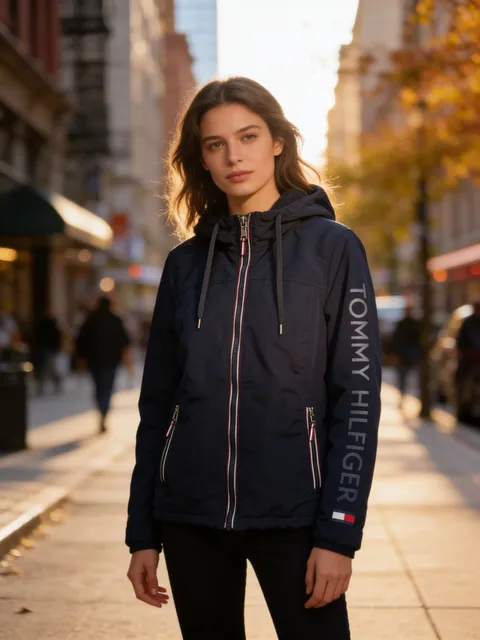 Tommy Hilfiger Softshell Hooded Jacket Navy Blue