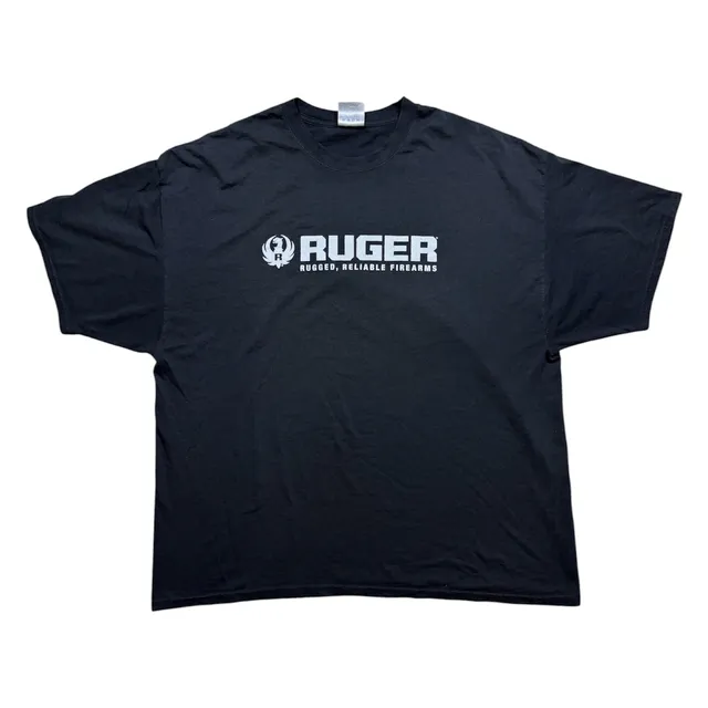 Ruger firearms Logo Graphic T-Shirt Black Size 2XL