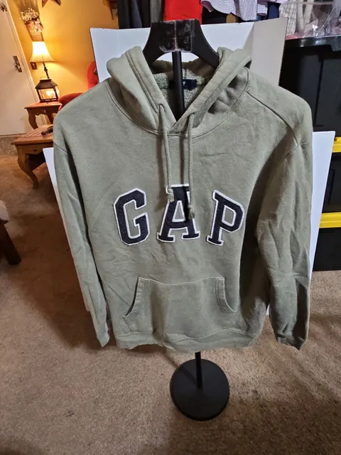 Gap Logo Hoodie Olive Green Sweatshirt