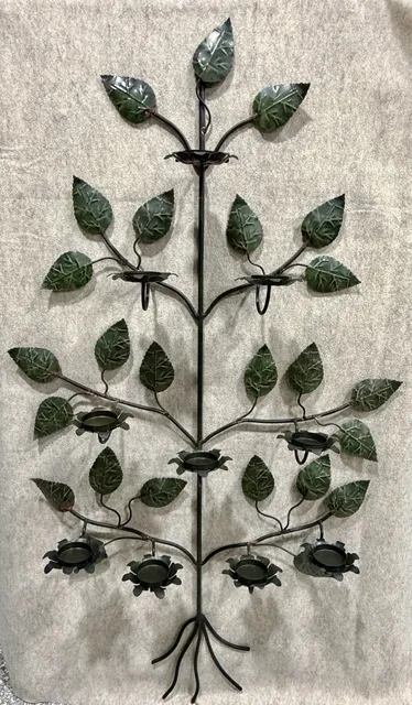 Metal Tree of Life Wall Sconce Candle Holder