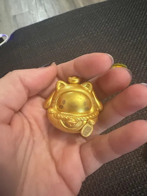 TOP TOY Sanrio Cinnamoroll Mini Fortune Lucky Cat Daruma Gold Figure