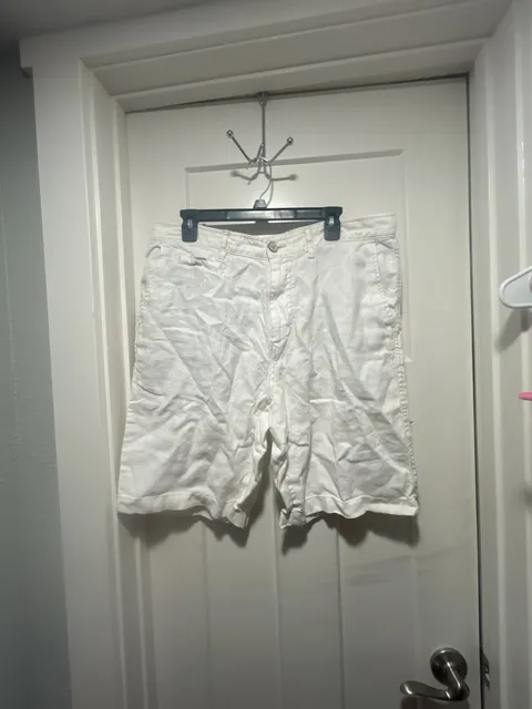Tommy Bahama Relax Linen Shorts Size 36 White