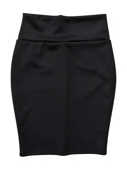 Silhouette NYC Pencil Skirt X-Large Black Bodycon High Waist Midi