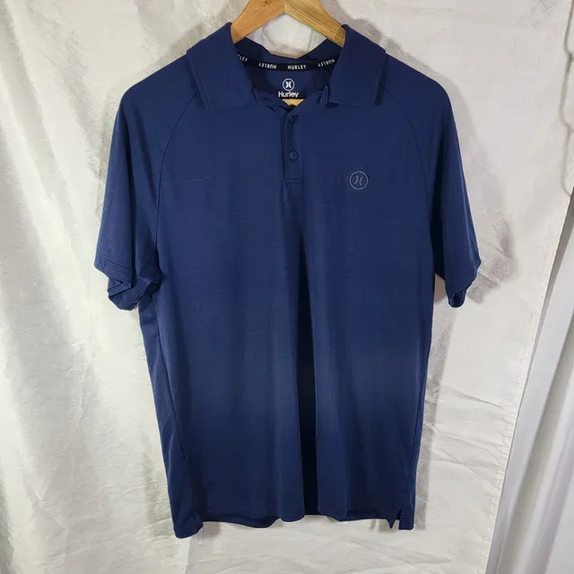 Hurley Performance Polo Size S Blue Short Sleeve Athletic Golf Shirt