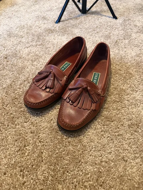 Cole Haan Pinch Tassel Loafers Brown Leather