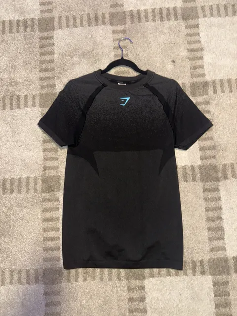 Shadow Seamless T Shirt - Black/Brand Blue