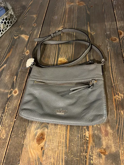 Kate Spade Gray Leather Crossbody Bag