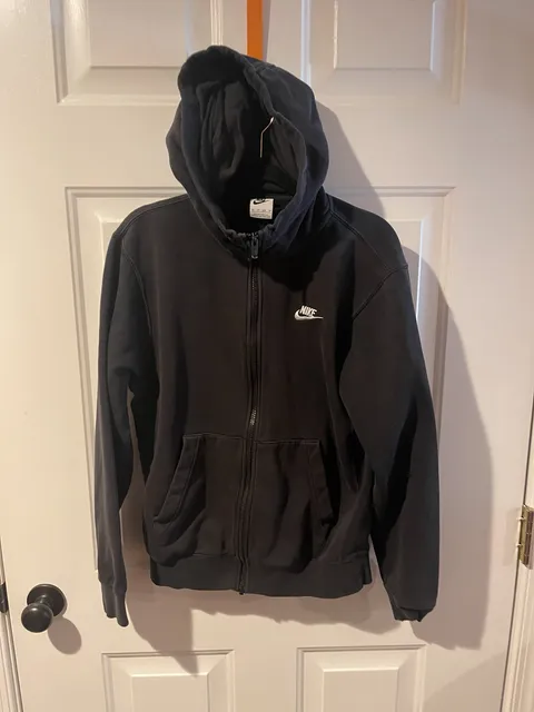 Nike Full Zip Hoodie Size XS Black Embroidered Swoosh