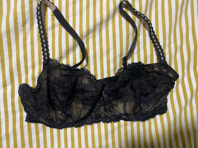 Victoria's Secret Lace Bustier Bra Size 38DD Black