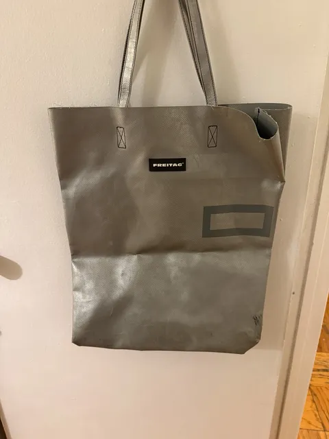 Freitag F52 Miami Vice Shopping Bag Silver Recycled Truck Tarp Tote